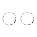 Silver Diamond Cut Hoop Earrings By Icesia