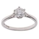 18ct White Gold 0.60ct Brilliant Cut Diamond Solitaire Ring