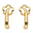 22ct Yellow Gold Fancy Flower Stud Earrings
