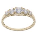 14ct Yellow Gold Cubic Zirconia Five Stone Ring