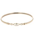 9ct Yellow Gold 0.10ct Brilliant Cut Diamond Bangle