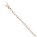 9ct Yellow Gold Cubic Zirconia Tennis Bracelet 6.5"