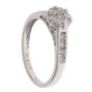 9ct White Gold 0.50ct Brilliant Cut Diamond Cluster Ring