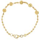 22ct Yellow Gold Bead Bracelet 7"