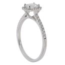 18ct White Gold 1.25ct Brilliant and Emerald Cut Lab Grown Diamond Solitaire Ring