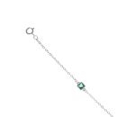 Silver Green Pink and Blue Cubic Zirconia Bracelet 7.5" By Icesia