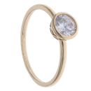 9ct Yellow Gold Cubic Zirconia Solitaire Ring