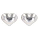 Silver Heart Stud Earrings