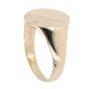 9ct Yellow Gold Half Patterned Signet Ring