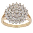 18ct Yellow Gold 1.00ct Brilliant Cut Diamond Cluster Ring