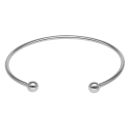 Silver Plain Torque Bangle By Icesia