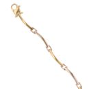18ct Yellow and White Gold Fancy Bracelet 7.5"