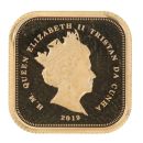 2019 Elizabeth II Square Tristan Da Cunha Quarter Sovereign Coin