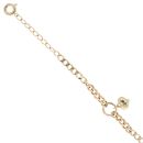 14ct Yellow Gold Heart Charm Bracelet 8.5"