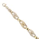 14ct Yellow and White Gold Fancy Bracelet 7.5"