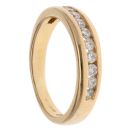 18ct Yellow Gold 0.50ct Brilliant Cut Diamond Half Eternity Ring