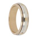 9ct Yellow And White Gold Wedding Band 4.5mm