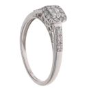 9ct White Gold 0.33ct Brilliant Cut Diamond Cluster Ring