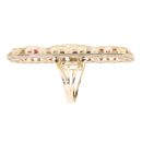 14ct Yellow Gold Our Lady Red Gemstone Ring