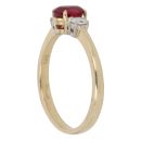 18ct Yellow Gold 0.23ct Diamond And Ruby Ring