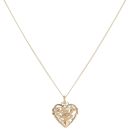 9ct Yellow and Rose Gold Clogau Heart Key Locket Pendant and Chain 18"