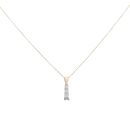 9ct Yellow Gold 0.25ct Brilliant Cut Diamond Trilogy Pendant And Chain 18"