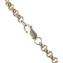 9ct Yellow Gold Patterned Anchor Pendant and Chain 24"