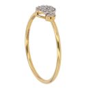 22ct Yellow and White Gold Cubic Zirconia Cluster Ring