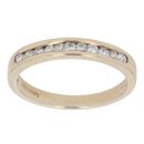 9ct Yellow Gold 0.20ct Brilliant Cut Diamond Half Eternity Ring