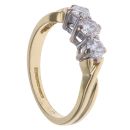 18ct Yellow Gold 0.50ct Brilliant Cut Diamond Trilogy Ring