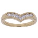 18ct Yellow Gold 0.33ct Brilliant Cut Diamond Wishbone Ring