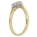18ct Yellow Gold 0.25ct Brilliant Cut Diamond Trilogy Ring