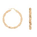 18ct Yellow Gold Twist Hoop Earrings