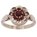 9ct Yellow Gold Garnet Cluster Ring