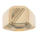 14ct Yellow Gold Patterned Signet Ring