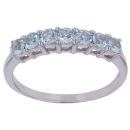9ct White Gold Aquamarine Eternity Ring