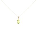 9ct Yellow Gold Peridot Pendant And Chain 18"