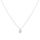 9ct White Gold 1.00ct Pear Cut Lab Grown Diamond Pendant and Chain 18"