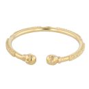18ct Yellow Gold Patterned Torque Bangle