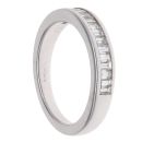 14ct White Gold 0.50ct Baguette Cut Diamond Half Eternity Ring