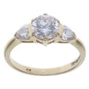 9ct Yellow Gold Cubic Zirconia Heart Solitaire Ring