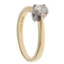 18ct Yellow Gold 0.28ct Oval Cut Diamond Solitaire Ring