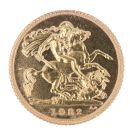 1982 Elizabeth II Decimal Portrait UK Half Sovereign Coin