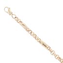 9ct Yellow Gold Fancy Bracelet 9"