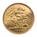 1982 Elizabeth II Decimal Portrait UK Half Sovereign Coin