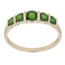 9ct Yellow Gold Diopside Five Stone Ring