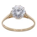 9ct Yellow Gold Cubic Zirconia Solitaire Ring