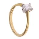 18ct Yellow Gold 0.55ct Emerald Cut Diamond Solitaire Ring