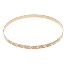 9ct Yellow Gold Patterned Solid Bangle