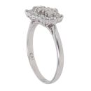 18ct White Gold 1.20ct Baguette and Brilliant Cut Diamond Cluster Ring
